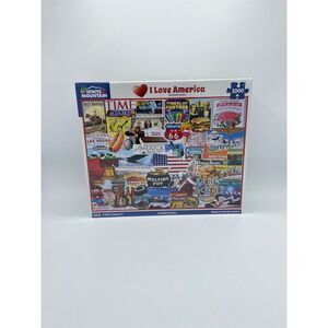 White Mountain I‎ LOVE AMERICA 1000 Piece Puzzle Charlie Girard Americana NEW